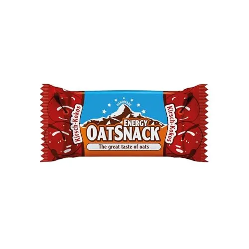 Davina OatSnack Kirsch-Kokos Riegel - Outdoornahrung - Exotische Mischung aus saftigen Haferflocken, Kokos und kandierten Kirschen, perfekt für den Energieschub unterwegs.