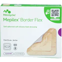 Mepilex Border Flex Schaumverband 7,5x7,5 cm - 5 Stück - Arzneimittel für die Wundversorgung, bietet hohen Tragekomfort und exzellente Absorption für eine schnellere Heilung.