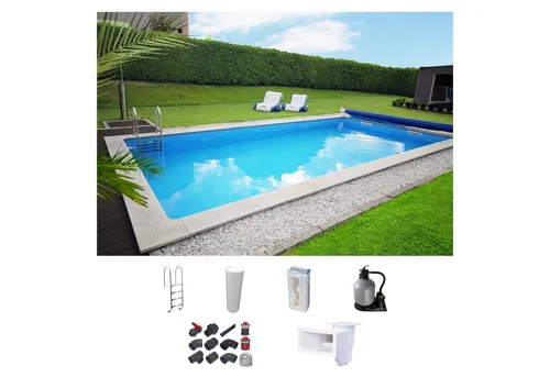 XXXL Pool Blau, Kunststoff 300x150x400 cm - Großer Swimmingpool aus robustem Kunststoff, ideal für Freizeit und Wasserspaß im Garten. Perfekt für Familie und Freunde!