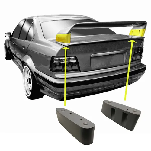 Heckspoiler schwarz matt für BMW E36 Limo & Coupé - Stylischer Heckspoiler aus Kunststoff, ideal für Tuning und individuelle Gestaltung. Passt perfekt auf BMW E36 Modelle und sorgt für ein sportliches Design.