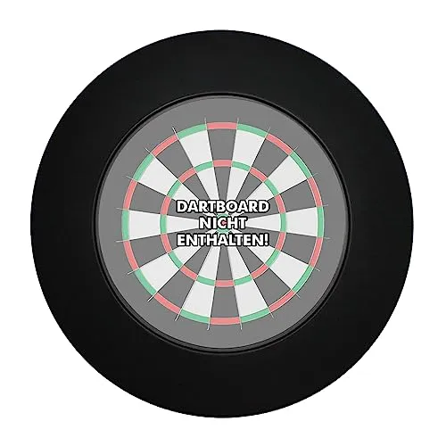 McDart Dartboard Surround Wandschutz Schwarz - Optimaler Wandschutz für Darts - Einteiliger Wandschutz für Dartscheiben, schützt effektiv vor Querschlägern. Mit 11,5 cm Breite und 3,5 cm Dicke bietet er ideale Wandabdeckung und lässt sich einfach installieren.