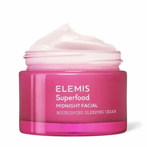 Elemis Superfood Midnight Facial - 50 ml Nachtpflege - Nachtpflege für alle Hauttypen, nährt und hydratisiert mit Camu Camu und Kakaobutter, perfektes Feuchtigkeitskokon für müde Haut.