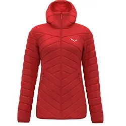 Salewa Brenta RDS Daunenjacke Damen, Rot, M - Funktionsjacke für alpine Abenteuer, leicht und warm mit elastischer Kapuze und hohem Kragen für besten Schutz. Ideal für Bergsteigen und Skitouren.