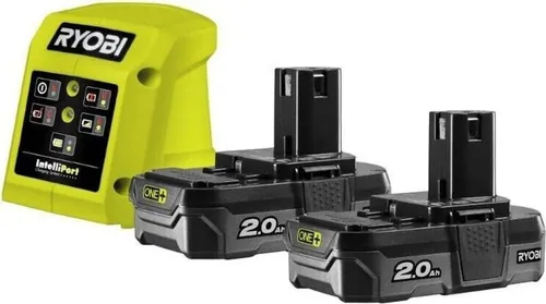 Ryobi® One+ RC18115-220 2x Akku 18V 2.0Ah + Ladegerät - Elektrowerkzeug-Akkus mit 2 Lithium-Ionen-Akkus, ideal für langlebige Leistung und schnelle Einsatzbereitschaft in jedem Projekt.