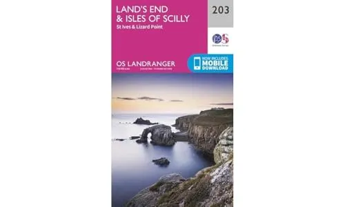 Land's End & Isles of Scilly: St Ives & Lizard Point (OS Landranger Map, Band 203)