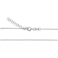 Diamonds by Ellen K. Halskette Silber 925 mit 1x Diamant 0,008ct. Buchstabe W - Elegante Damen-Halskette aus rhodiniertem 925 Sterling Silber mit individuellem Buchstaben W und funkelndem Diamanten. Ideal für besondere Anlässe oder als persönliches Geschenk.
