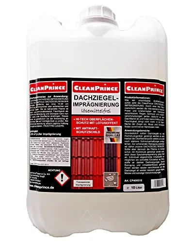 Liter Dachversiegelung 5L - Effektive Dachimprägnierung - Glasblöcke & -platten, schützt Dachziegel zuverlässig vor Witterungseinflüssen und verlängert die Lebensdauer Ihres Daches.