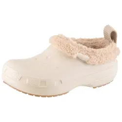Crocs Classic Lined Shorty Elfenbein US M6/W8 (EU 38-39) - Pantoletten, knöchelhoher, warm gefütterter Gummistiefel für nasse Tage mit rutschfester Außensohle und leichtem An- und Ausziehen – ideal für Alltag und Freizeit.