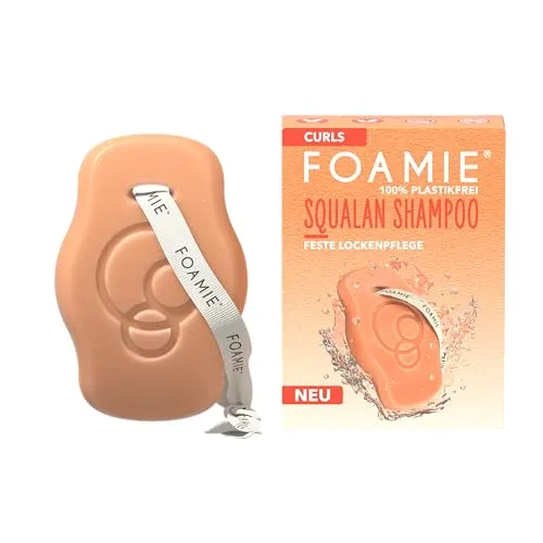 FOAMIE Festes Shampoo Curls mit Squalan - Das FOAMIE Festes Shampoo Curls mit Squalan pflegt lockiges Haar sanft und effektiv. Die spezielle Formel mit Hemisqualan sorgt für definierte Locken und optimale Feuchtigkeit. Ideal für die tägliche Haarpflege.