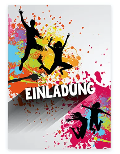 Stück Einladungskarten für Kindergeburtstag  jump Geburtstagseinladung 12