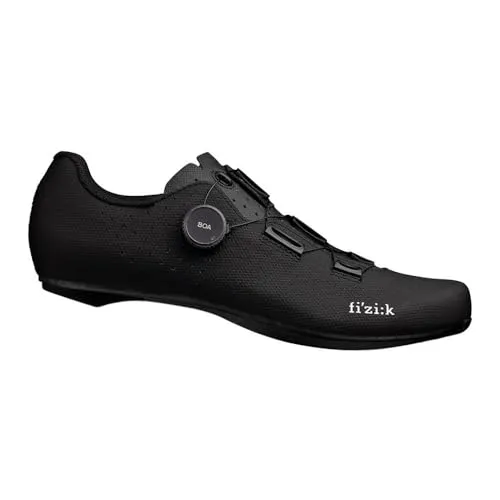 Fizik Tempo Decos Carbon Rennradschuhe Schwarz EU 44 - Fahrradschuhe mit minimalistischem Design und höchster Steifigkeit (Steifigkeitsindex 10) für optimale Pedaleffizienz. Ideal für anspruchsvolle Fahrten und Granfondos.