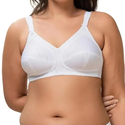 Triumph Doreen & Cotton 01 N - BH ohne Bügel (110C White) - Funktionsunterwäsche mit zeitloser Eleganz, außergewöhnlich bequemer Passform und reizvollen Stickereien für ultimativen Tragekomfort und perfekte Silhouette.