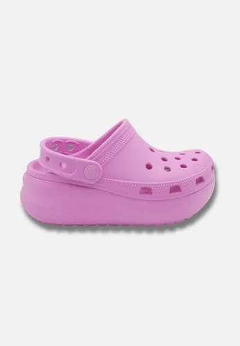 Crocs Classic Cutie Holzschuhe Rosa EU 28-29 - Kinder-Pantoletten mit 45 mm erhöhter Plateausohle für zusätzlichen Komfort und feminineren Look, anpassbar mit JibbitzTM-Anhängern.