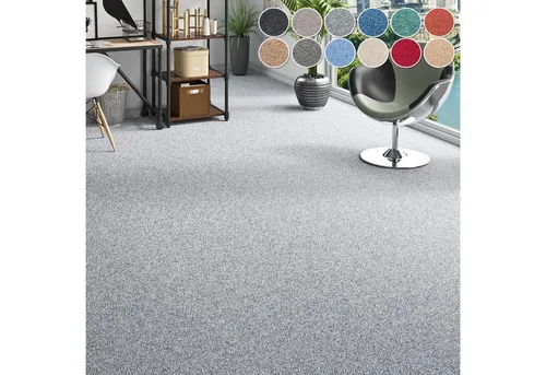 my home Teppichboden Fortis, Schlinge, rechteckig, 400 cm - Kurzflor-Teppich, strapazierfähig und schmutzresistent – ideal für viel genutzte Räume, sorgt für ein angenehmes Trittgefühl und ist perfekt für Fußbodenheizungen.