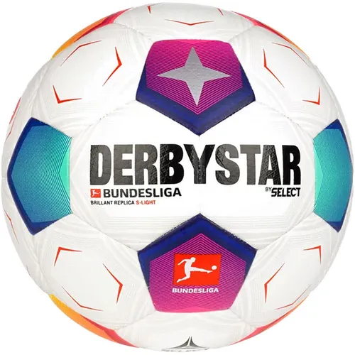 Derbystar Bundesliga Brillant Replica S-Light V23 - Freizeitfußball - Jugend-Freizeitball mit Dual Bonded Technologie. Weicher Ballkontakt und reduziertes Gewicht (ca. 290 g) - ideal für E- und F-Jugend sowie Bambini.
