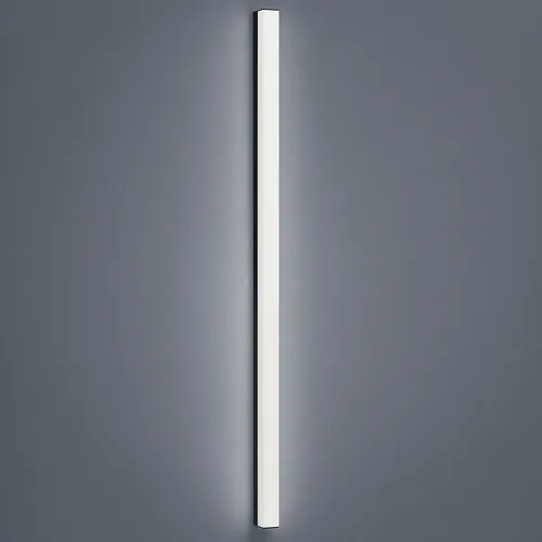 Helestra Spiegelleuchte Lado, Schwarz, 4x120x6 cm - Badezimmerlampe aus hochwertigem Metall, elegante schwarze Optik und energieeffiziente Beleuchtung für ein stilvolles Ambiente.