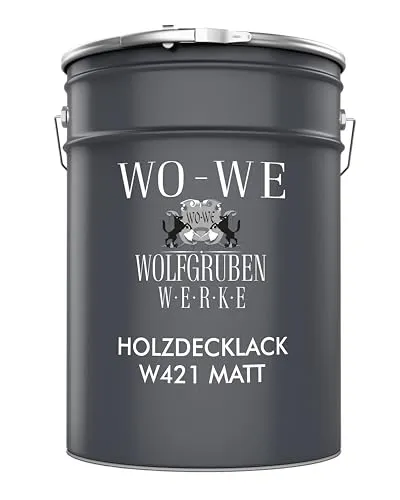 WO-WE Holzlack W421 - Matt, Wasserbasis - Hochwertiger Holzlack für Möbel und Böden, ideal für Innen- und Außenanwendungen. Geruchsarm und giftstofffrei, perfekt für ein gesundes Wohnklima.