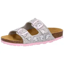 Lico Pantolette Bioline Unicorn grau 30 EU - Kinder-Pantoletten mit hochwertigem Leder-Innenmaterial, ideal für bequemen Tragekomfort und stylisches Auftreten im Alltag.