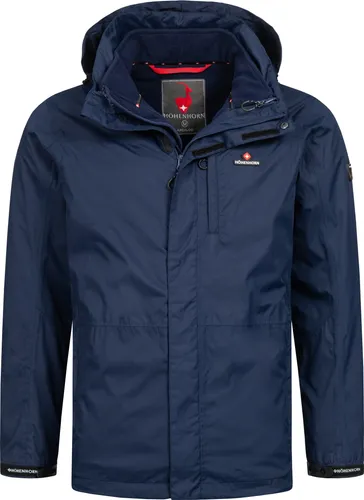 Höhenhorn Arcalod Pro Herren 3in1 Jacke Navy Gr. M - Funktionsjacken mit 10.000 mm Wassersäule, atmungsaktiv und vielseitig: wandelbar zur Regenjacke oder Fleecejacke, ideal für Outdoor-Aktivitäten und Alltag.