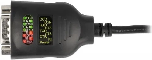 Delock USB Type-A to Serial DB9 Adapter mit 9 LED Tester - Multimedia Peripherie: Serieller Adapter mit 9 LED RS-232 Tester für einfache Fehlerdiagnose und zuverlässige Datenübertragung.