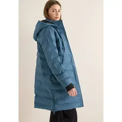 CECIL Funktionsmantel moonstone blue M - Damen Funktionsmantel mit verklebten Nähten, 2-Wege-Reißverschluss und Kapuze, ideal für aktive Tage im Freien.