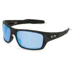 Oakley Turbine Matte Black Camo Prizm Deep Water Polarized - Sportbrillen mit Prizm Deep Water Polarized Gläsern für verbesserten Kontrast und Detailsicht, ideal für aktive Lebensstile und Outdoor-Abenteuer.