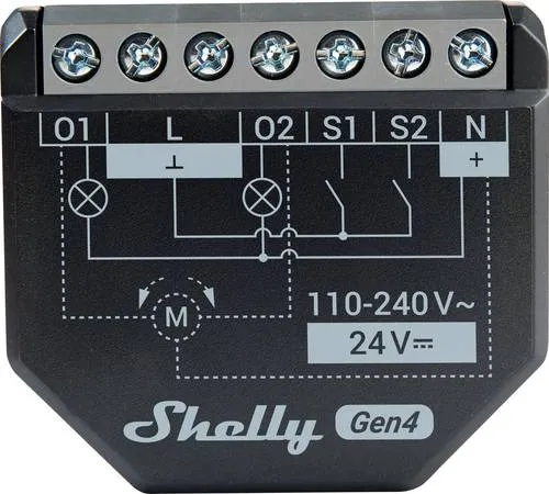 Shelly 2PM Gen4 2-Kanal-Smart-Schalter - Schaltaktor mit vielseitiger Konnektivität: Unterstützt Zigbee, Bluetooth, WLAN und Matter für maximale Flexibilität und präzise Leistungsüberwachung.