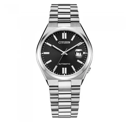 Citizen Tsuyosa NJ0150-81E Herrenuhr mit schwarzem Zifferblatt - Armbanduhr für Herren, Automatikuhr mit Saphirglas und 50 m Wasserbeständigkeit - ideal für stilbewusste Männer.