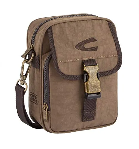 camel active Journey Herren Umhängetasche - Klein Beige - Messenger-Bag für kleine Ausflüge, hochwertig und wetterfest, ideal für stilbewusste Männer. Maße: 15 x 20,5 x 6,0 cm.