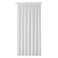 Elbersdrucke Gardine Spume 00 Offwhite 300x200cm - Halbtransparente Scheibengardine mit Tunnelzug, ideal für Wohnzimmer und Schlafzimmer. Fix und fertig zum Aufhängen, individuell kürzbar für perfekte Passform.