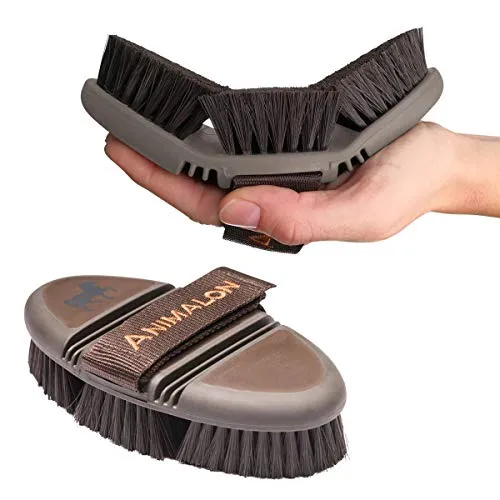 Animalon CareFlex Kardätsche | Flexible & Ergonomische Pferde-Bürste Mit Klettverschluss für Jede Putzbox | Pferde Zubehör