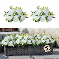 VEVOR Kunstblumen Set - 10 Stück Blumenkugel-Arrangement für Hochzeiten - Vielseitiges Blumenset mit 10 halbkugelförmigen Kunstblumen, ideal für elegante Tischdekorationen bei Hochzeiten und Feiern. Sofort einsatzbereit und pflegeleicht.