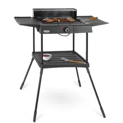 Stagecaptain EBBQ-2000 Multi-Elektrogrill 3 in 1 - Grills: Vielseitiger Elektrogrill als Tisch- und Standgrill, leicht zu reinigen mit entnehmbarer Fettauffangschale und platzsparend verstaut.