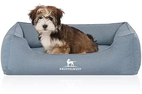 Knuffelwuff Tierbett Hundebett Leon, Orthopädisch - Tierbetten: Orthopädisches Hundebett mit Memory Foam für gesunden Schlaf, in verschiedenen Größen erhältlich, pflegeleichter, abnehmbarer Bezug und elegantes Design.