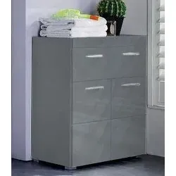 INOSIGN Unterschrank Avena Badezimmerschrank mit 1 großen Schubkasten und 2 Türen - 73/31/79 cm grau