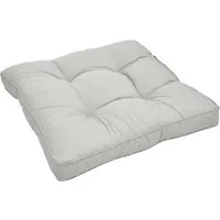 Beautissu Lounge Kissen Outdoor 50x50 cm Hellgrau – Bequemes Sitzkissen für Gartenmöbel - Polster für Stühle & Sessel, 10 cm dicke Polsterung für optimalen Komfort, pflegeleichtes Material und stylische Karostruktur für Balkon und Garten.