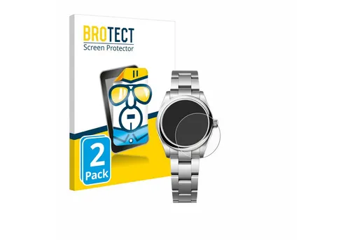 BROTECT Displayschutzfolie Schutzfolie für Rolex Oyster Perpetual 31, 2 Stück, 2 Stück, Displayschutz Schutz Folie Klar Transparent