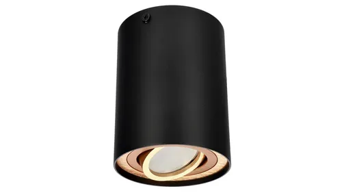 Punktowa oprawa sufitowa natynkowa SKAND 1 Black Gold GU10 IP20 krągła czarna zł