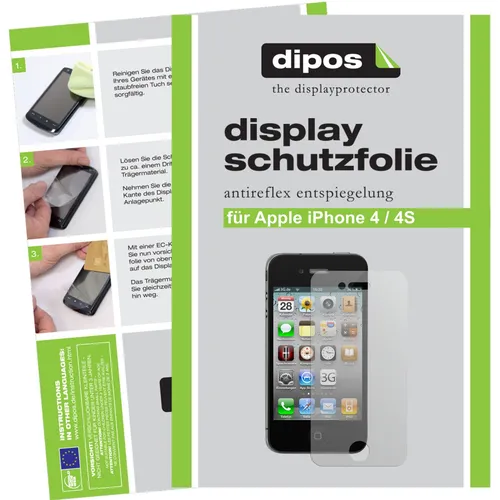 5x Schutzfolie für dipos Apple iPhone 4 / 4S matte Display (Vorderseiten)