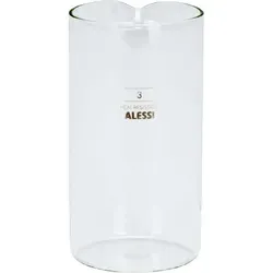 Alessi Kaffeekanne Ersatzglas für Pressfilterkanne 3T, 0.24 l - Ersatzglas für Alessi Pressfilterkanne, ideal für perfekten Kaffeegenuss und einfaches Aufbrühen für 3 Tassen.