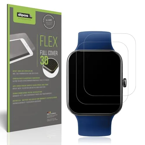 dipos FLEX 2x Schutzfolie matt passend für Decathlon CW500 M, Antireflex, 100% Displayabdeckung, Fingerprint Kompatibel, case-friendly, Full Cover Displayschutz Folie