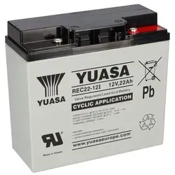 Yuasa Blei-Akku REC22-12I 12V 22Ah - Batterien & Akkus mit hoher Zyklenfestigkeit, ideal für Solarenergie und Mobilität. Wartungsfrei und einfach zu montieren dank M5 Innengewinde.