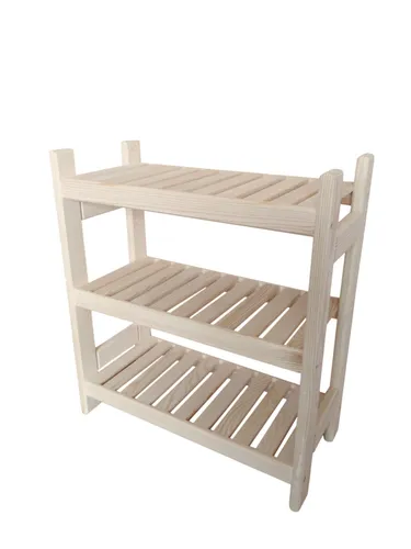 Modulares Holzregal 60x60 cm mit 3 Einlegeböden - Stapelbares Regal aus Kiefernholz, ideal für jedes Zimmer. Mit 3 Fächern und einer max. Tragkraft von 120 kg bietet es flexiblen Stauraum. Breite: 43 cm, Farbe: Beige. Perfekt für Ordnung und Stil!