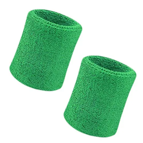 Vidillo Schweißband, 2 Sportarmbänder, Handgelenk, 10,2 cm (4 Zoll), Sport-Armband aus weicher Baumwolle, zum Verdicken, für Basketball, Gymnastikball