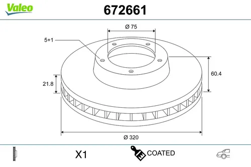 Valeo Bremsscheibe COATED 672661 - Hochleistungsbremsen für Ihr Fahrzeug - Die Valeo Bremsscheibe COATED 672661 bietet zuverlässige Bremsleistung und Langlebigkeit. Perfekt für den professionellen Einsatz in Kfz-Bremsen.