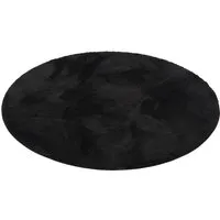 Pergamon Luxus Super Soft Hochflor Teppich Silky Rund Schwarz 200x200cm - Erleben Sie den Luxus und Komfort mit unserem runden Hochflor Teppich Silky in Schwarz. Ideal für moderne Räume, bietet er eine weiche Oberfläche und rutschfeste Rückseite für sicheren Halt.