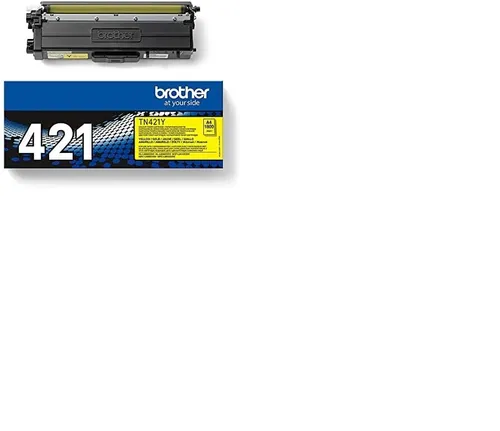 Brother TN-421Y Original Toner Gelb für HL-L8260CDW - Druckerpatronen für Brother Drucker, original Toner mit hoher Ergiebigkeit von 1.800 Seiten für brillante Farbdrucke und optimale Druckqualität.