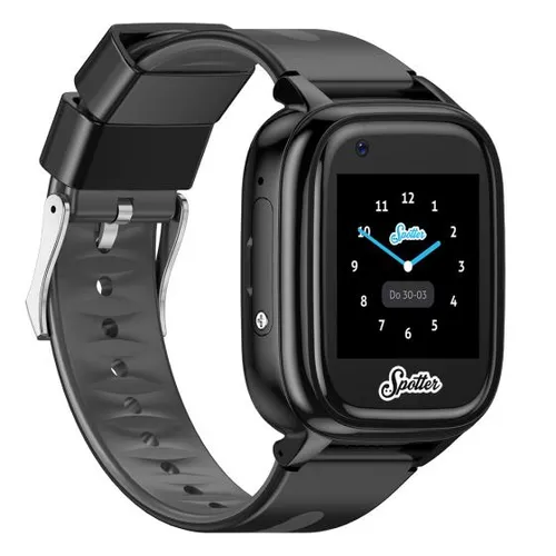 Spotter GPS Uhr Explorer - Schwarz (4G) | Kinder GPS Uhr mit SOS-Taste - Die Spotter GPS Uhr für Kinder bietet präzises Tracking und eine SOS-Taste für Sicherheit. Ideal für Abenteuer – Eltern können den Standort jederzeit über die App verfolgen. Sofort einsatzbereit mit integrierter Prepaid-SIM.