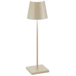 Zafferano Poldina Pro Tischlampe, Kabellose & Wiederaufladbare Lampe für Innen & Außen - Moderne Tischlampe mit Touch Control, dimmbar und ideal für Garten oder Terrasse. Hohe Akkulaufzeit von 12 Stunden für flexibles Licht überall.
