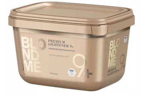SCHWARZKOPF PROFESSIONAL BLONDE ME PREMIUM 9+ Haaraufheller 450g - Färbemittel für alle Haartypen, leistungsstarker Aufheller für strahlende Blondtöne und gleichmäßige Ergebnisse.